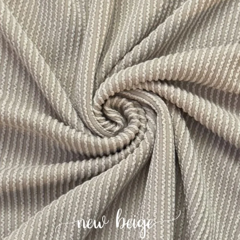 NEW BEIGE WAVED RIB