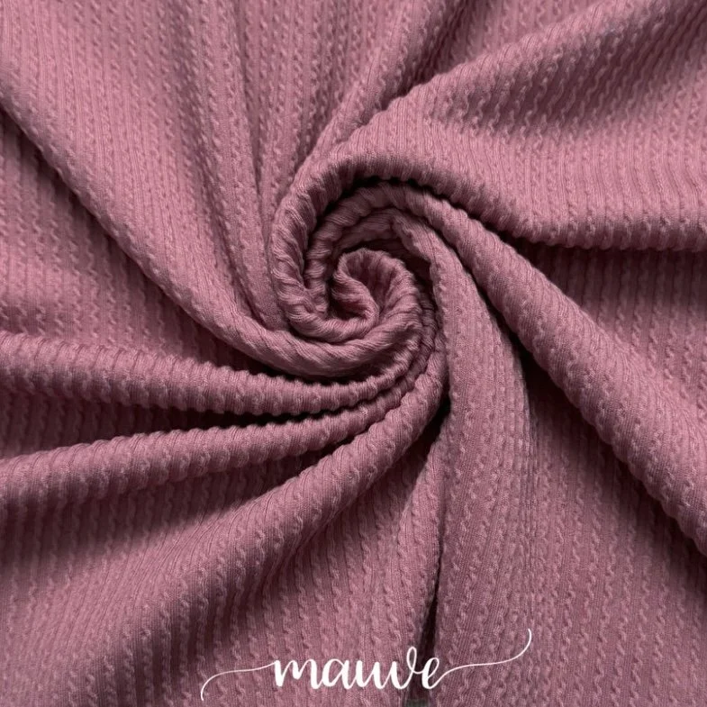 MAUVE WAVED RIB