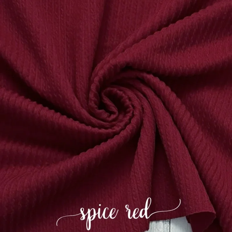 SPICE RED WAVED RIB