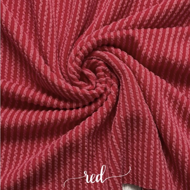 RED WAVED RIB