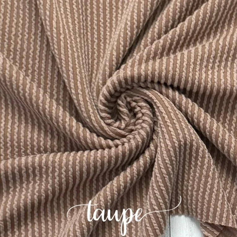 TAUPE WAVED RIB