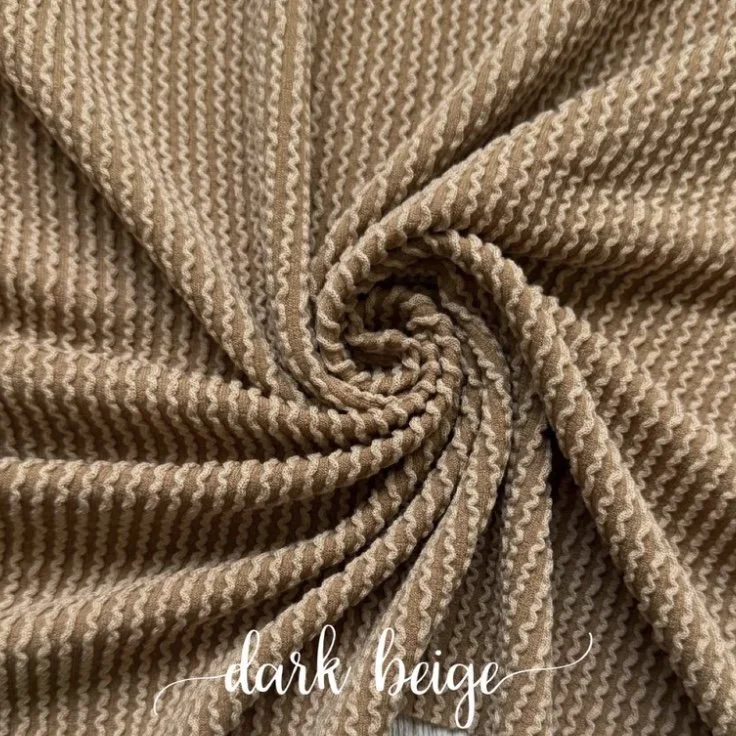 DARK BEIGE WAVED RIB