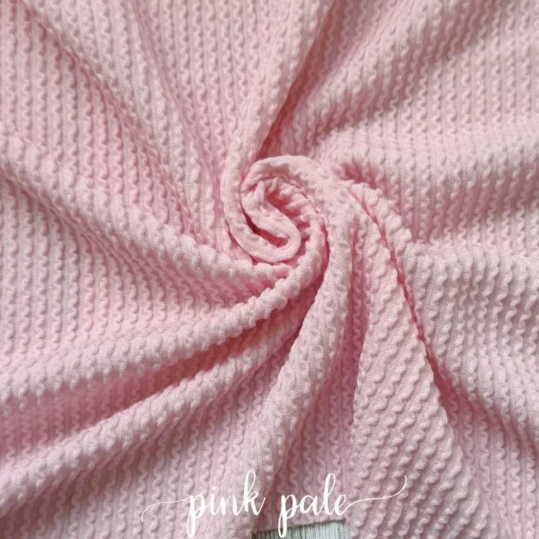 PINK PALE WAVED RIB