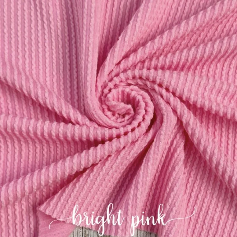 BRIGHT PINK WAVED RIB