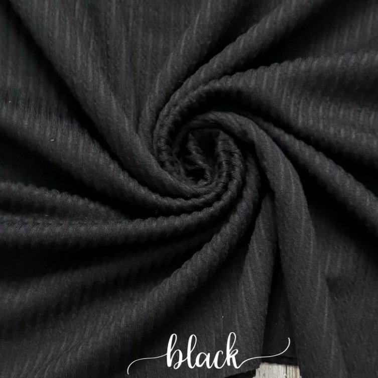 BLACK WAVED RIB