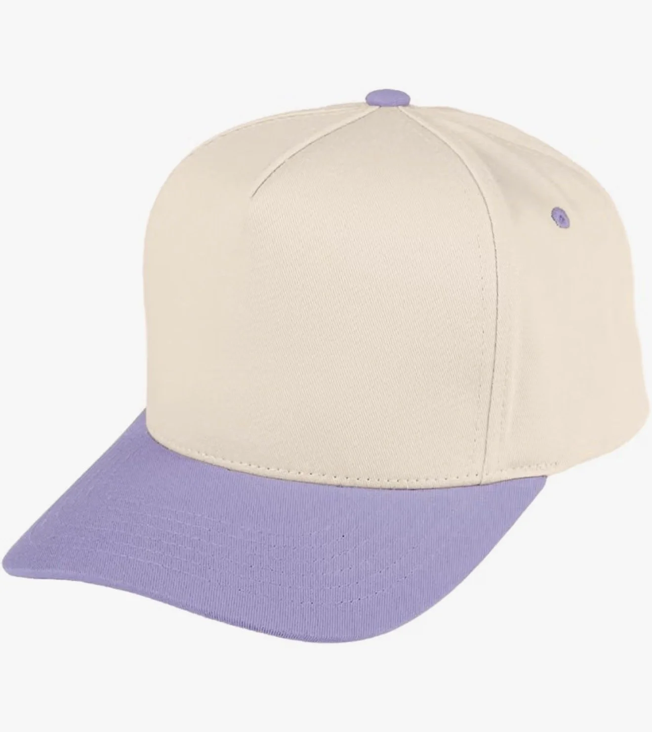 LAVENDER & NATURAL SNAPBACK HAT