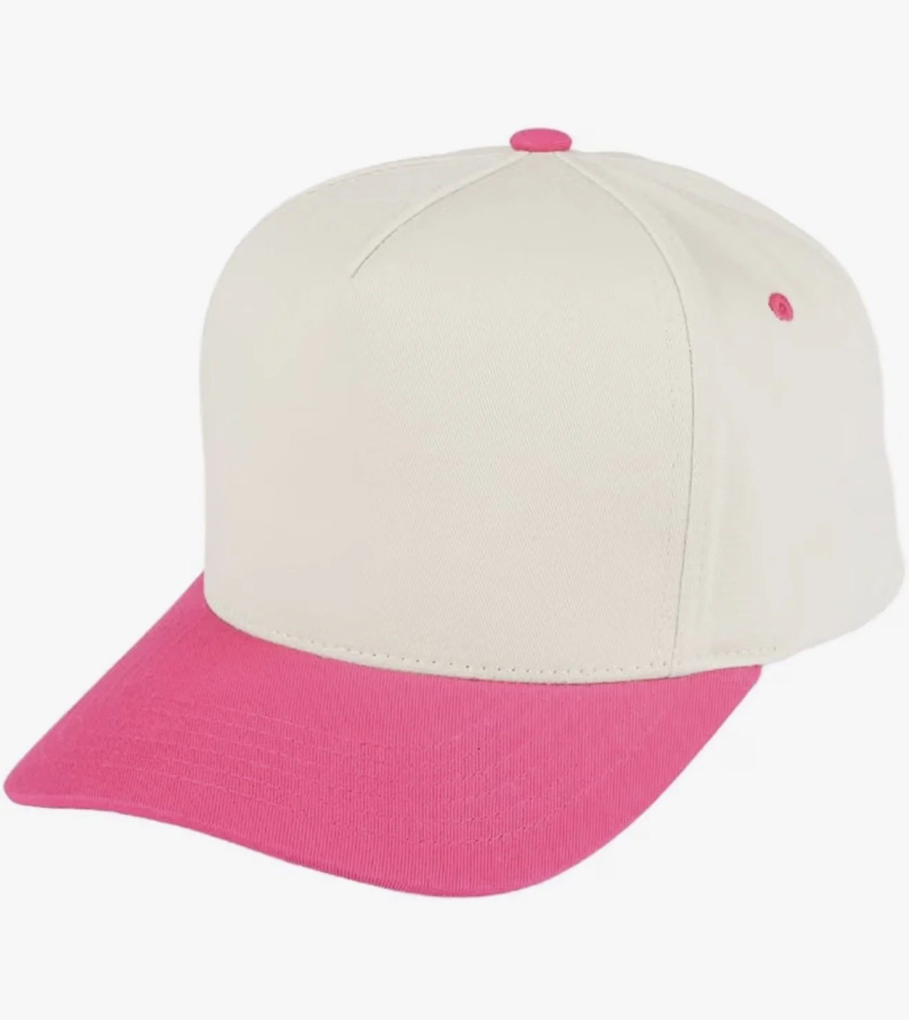 HOT PINK & NATURAL SNAPBACK HAT
