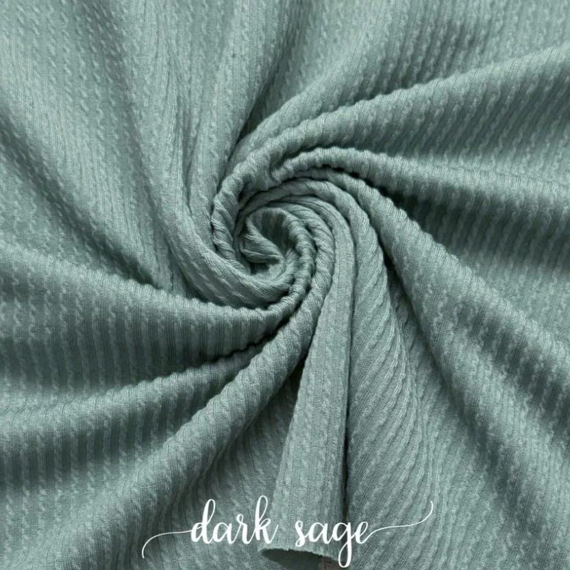 DARK SAGE WAVED RIB