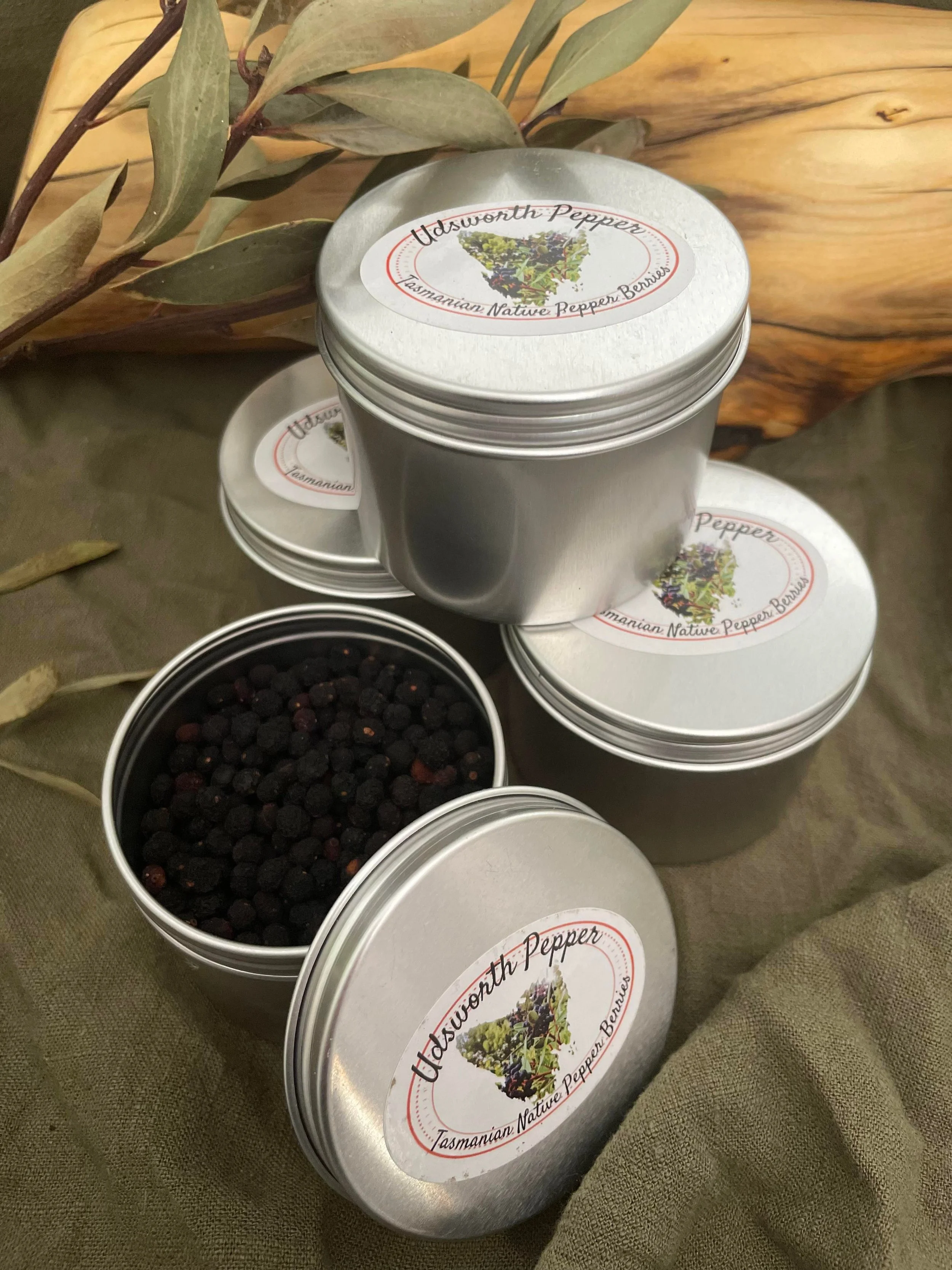 The aroma from our pepper berry tins is to die for