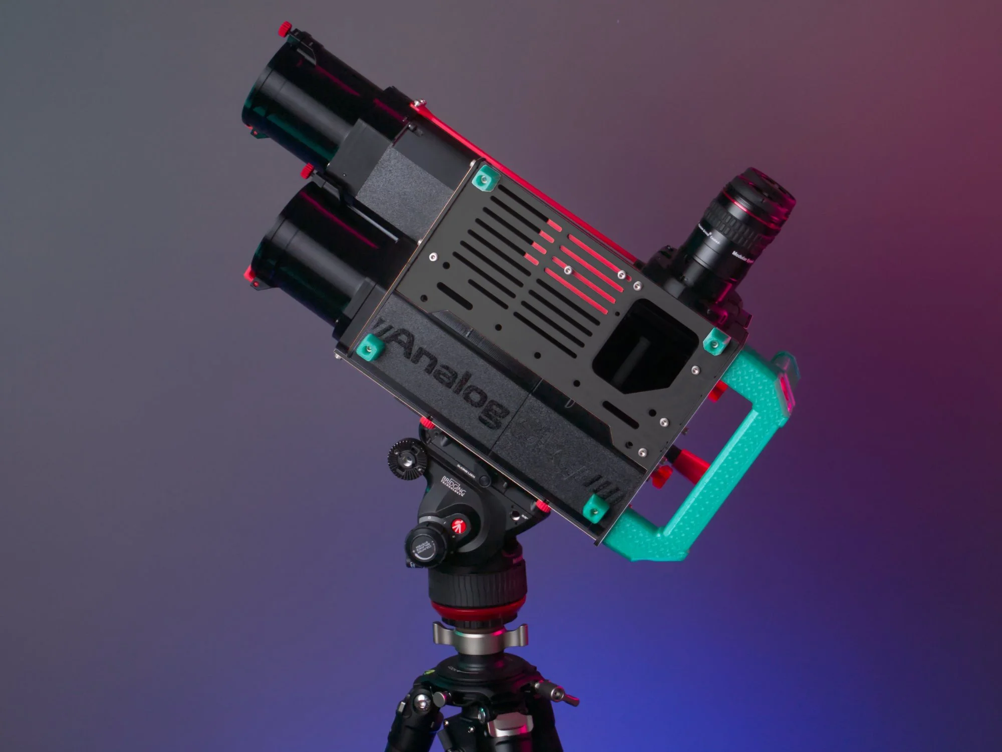 rose/teal black anodized aluminum