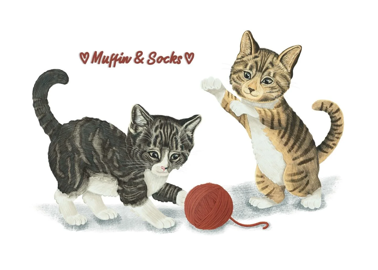 Muffin &amp; Socks 🐈&zwj;⬛🧶🐈 Recent commission - swipe to see how it was framed and accompanied with a very sweet poem 💕

#illustration #digitalillustration #cats #kittens #pets #petportrait #commission #commissionsopen #animalillustration #anima
