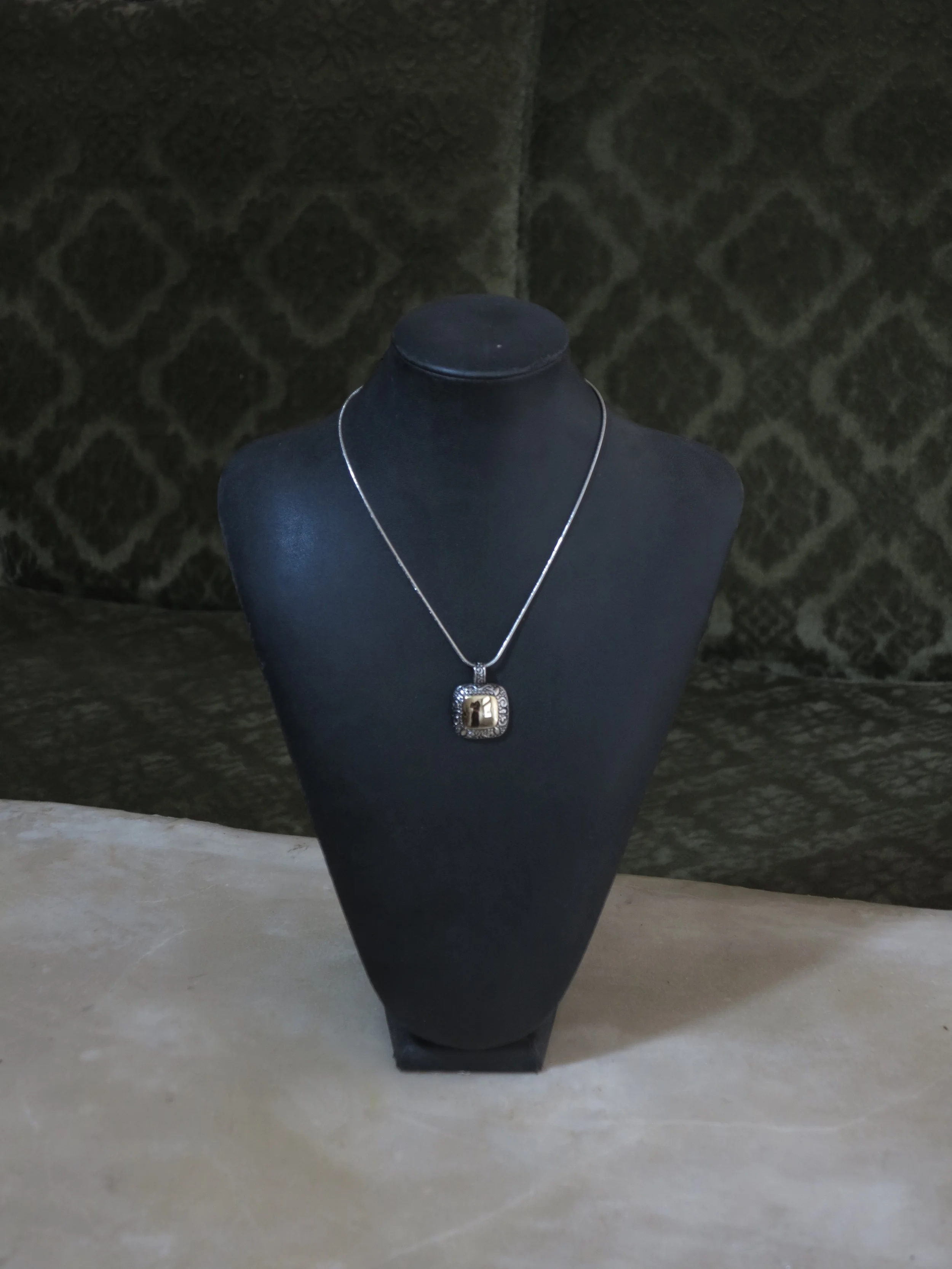 Dues Mirror Silver Necklace