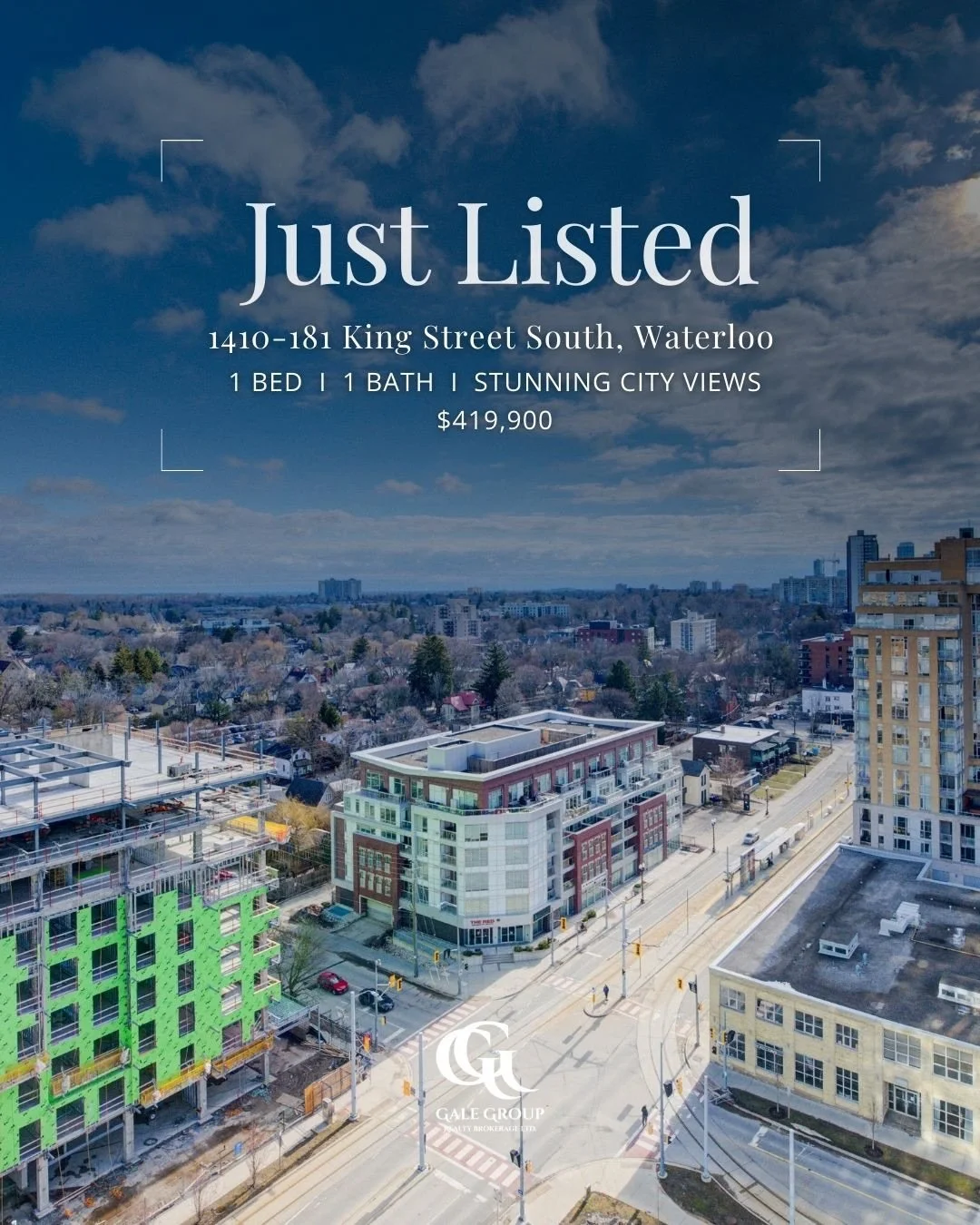 🏙️ Uptown Waterloo Living at Its Finest

Welcome to Circa 1877 Condos &mdash; where modern style meets unbeatable location.

This bright 1 bed &bull; 1 bath condo offers stunning city views, a sleek open-concept layout, large windows, and contempora