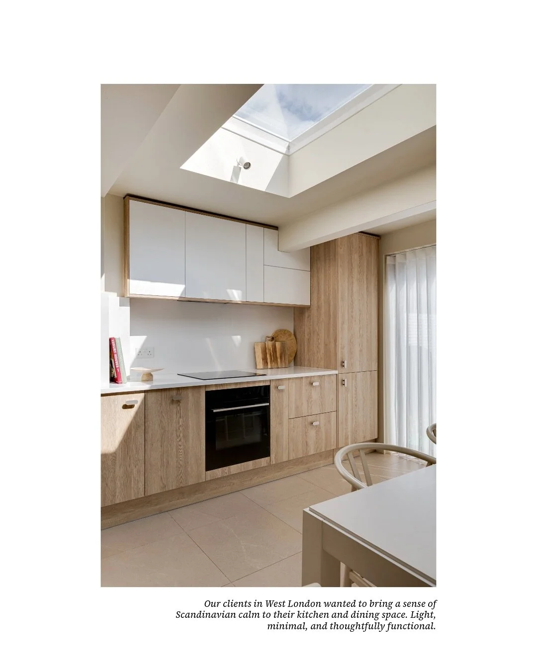 Being south-facing, the space really sings as the light shifts throughout the day, the warm tones and natural textures coming alive to create an inviting, effortless feel.

📸@mattelson_photography

#WestLondonInteriors #ScandiStyle #ScandinavianDesi