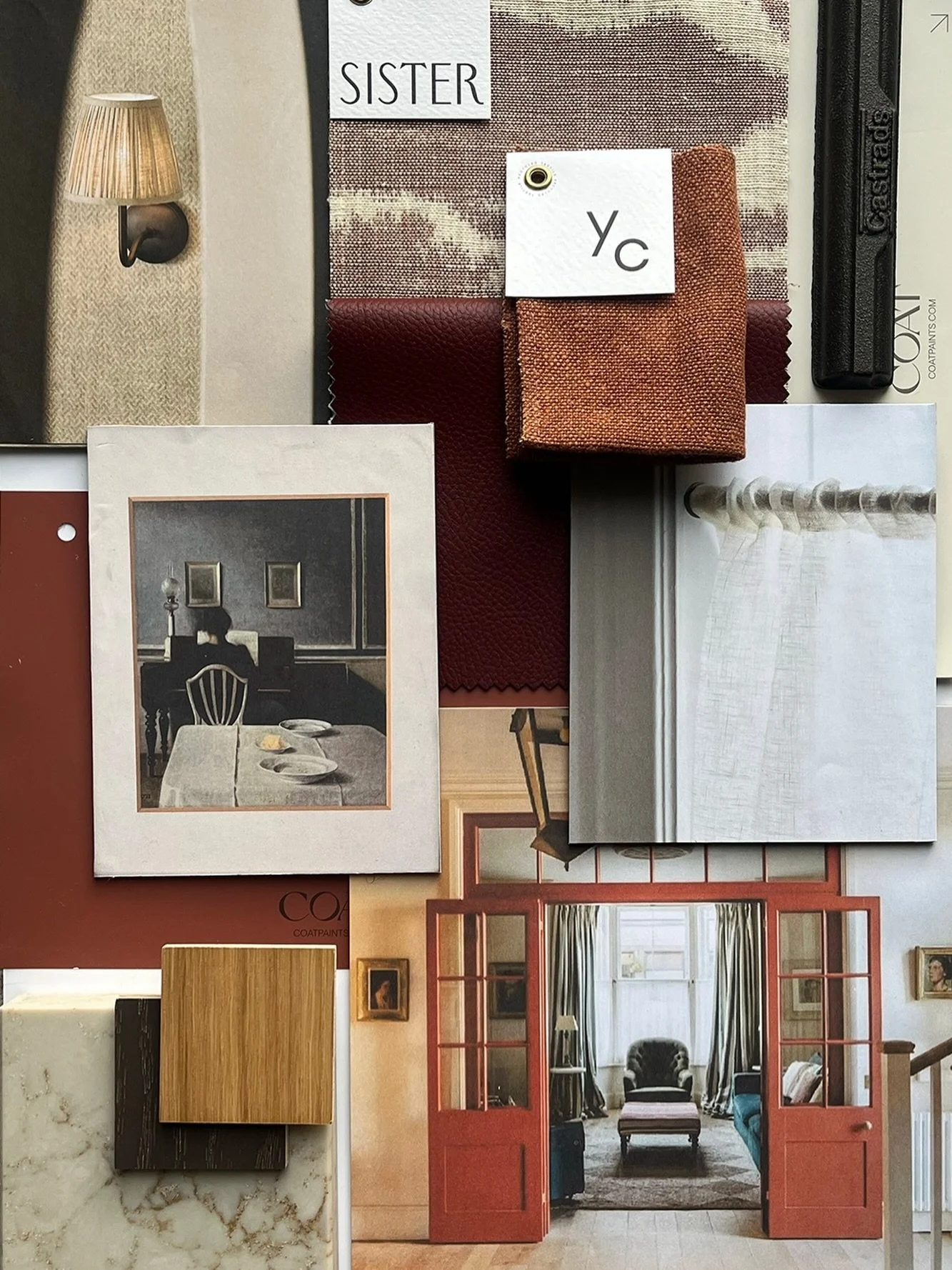 Sampling all the colours and textures that each have their place in this scheme. Each one adds to the overall picture. Offset and balance are the aim of the game. 

Contact us to schedule one of our consultation options >>> 

hello@consultby