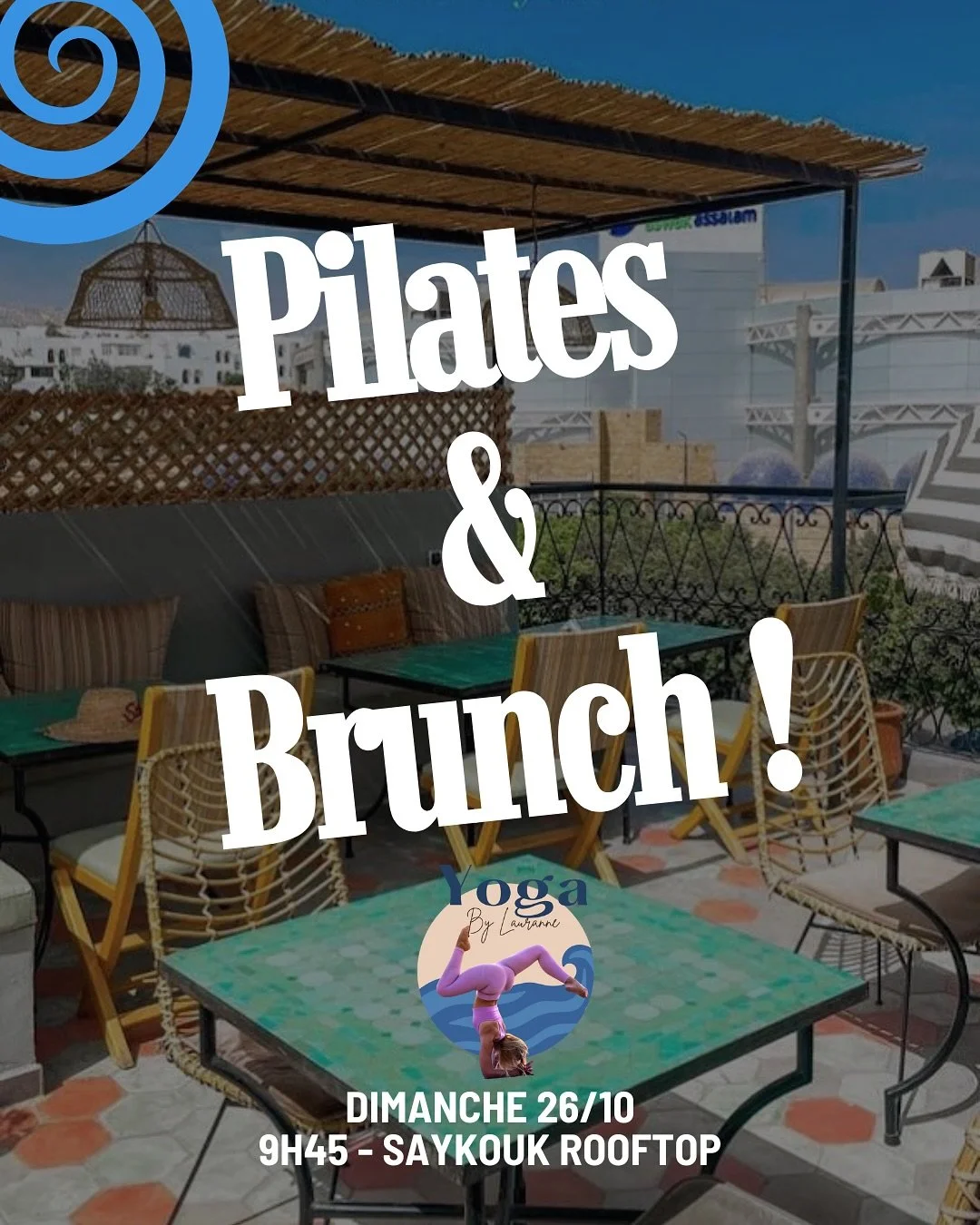 🧘🏻&zwj;♀️ Le Pilates &amp; Brunch sur le Rooftop du Saykouk &agrave; Agadir est de retour 🌀
Et si on partageait (encore) un joli moment ensemble avec cette 4&egrave;me &eacute;dition (derni&egrave;re avant mon cong&eacute; mat 🤰?

Rejoins-nous po