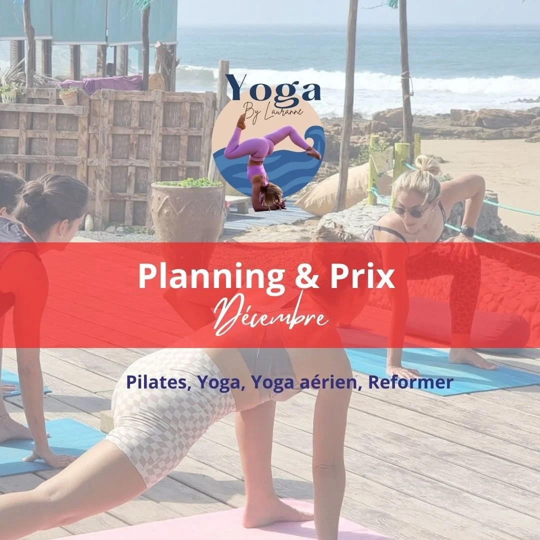 December is arrived at Agadir ☀️🎄&bull; Yoga &amp; Pilates classes are on for this sunny winter !

Retrouvez le programme et tarif des sessions de Yoga, Pilates &amp; Reformer/ Let&rsquo;s find the Schedule and price list of our Yoga, Pilates &amp; 