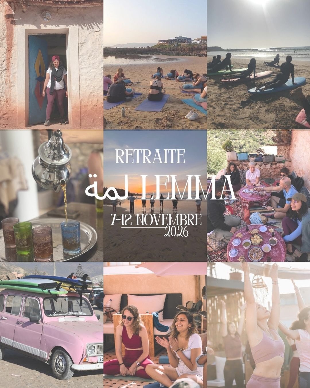 لمةLemma 
Lemma c&rsquo;est &ldquo;se retrouver, se r&eacute;unir&rdquo;
C&rsquo;est la seule retraite que j&rsquo;ouvre cette ann&eacute;e, en tout petit groupe, du 7 au 12 novembre, pour celles et ceux qui ressentent le besoin de ralentir, de respi