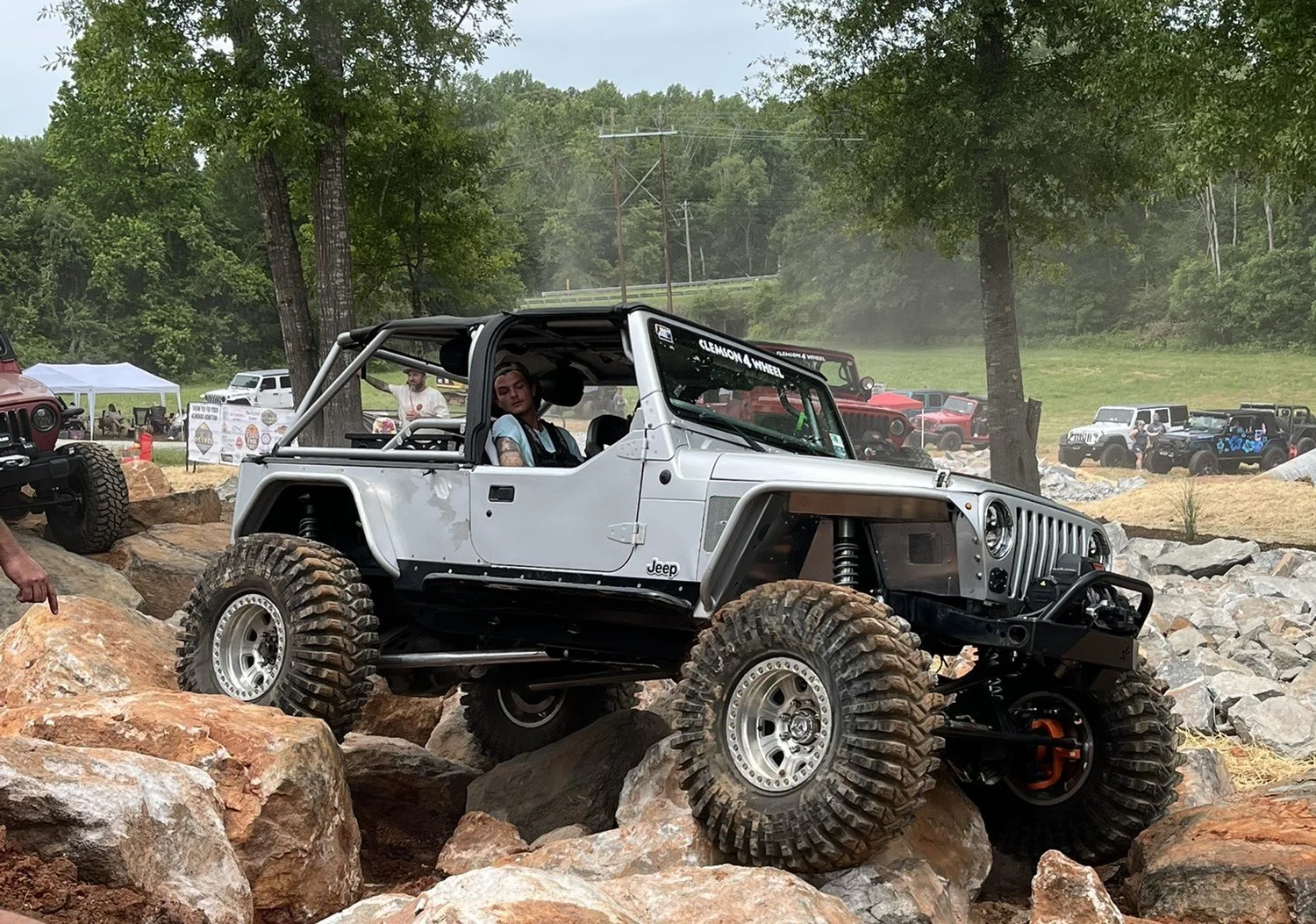 Rock course prepared for the Jeep rally