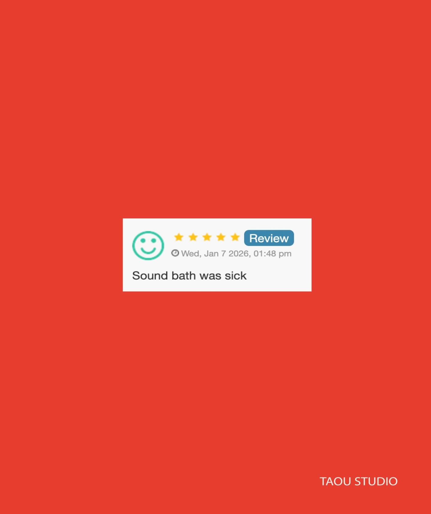 The sound baths are sick, you&rsquo;re right. 

SUNDAY + TUESDAY EVENINGS AT TAOU. 

The Art Of Sound: Enjoy an hour of meditation and peace, while rotating artists play sound bowls, chimes, harps and/or other healing instruments. This class may star