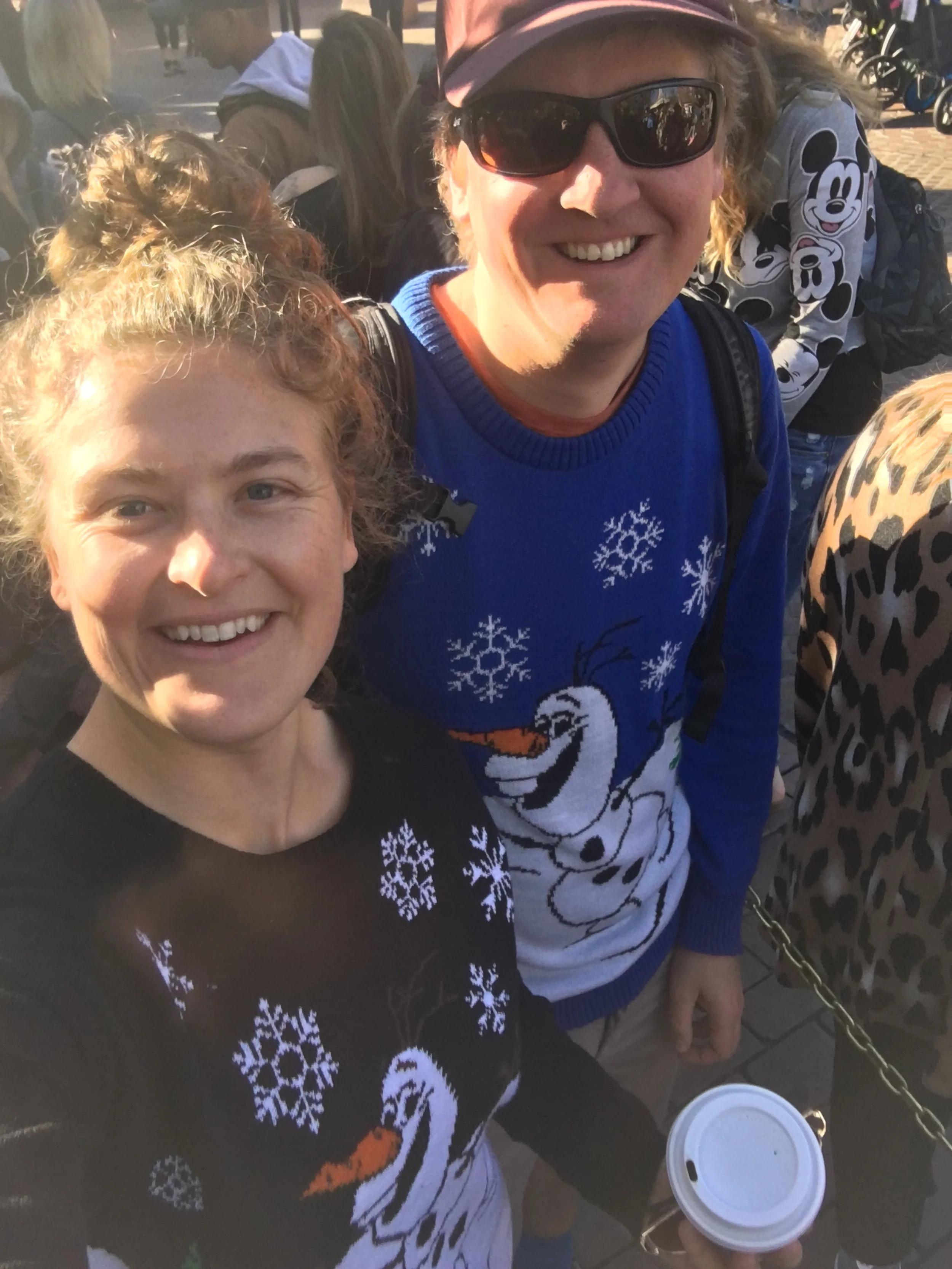 Caitlin and partner in Disneyland