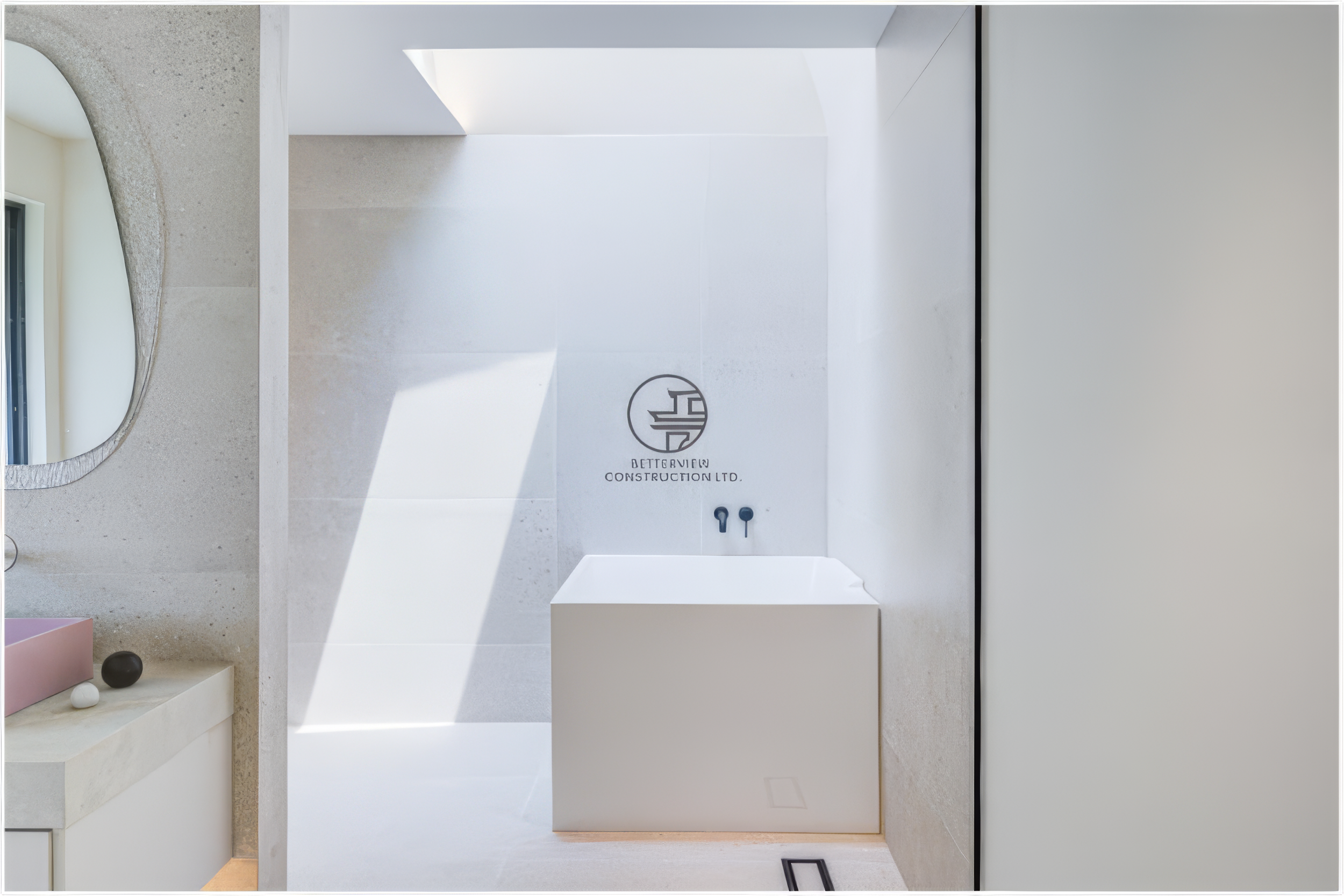 minimalist bathtub design in modern bathroom renovation