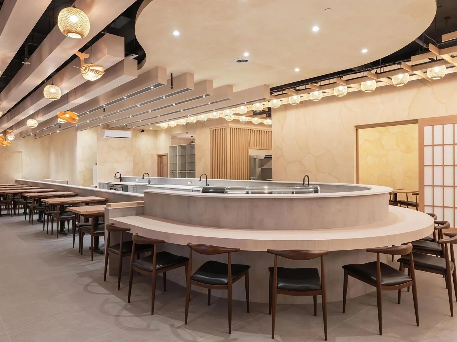 Modern commercial office meeting room after renovation