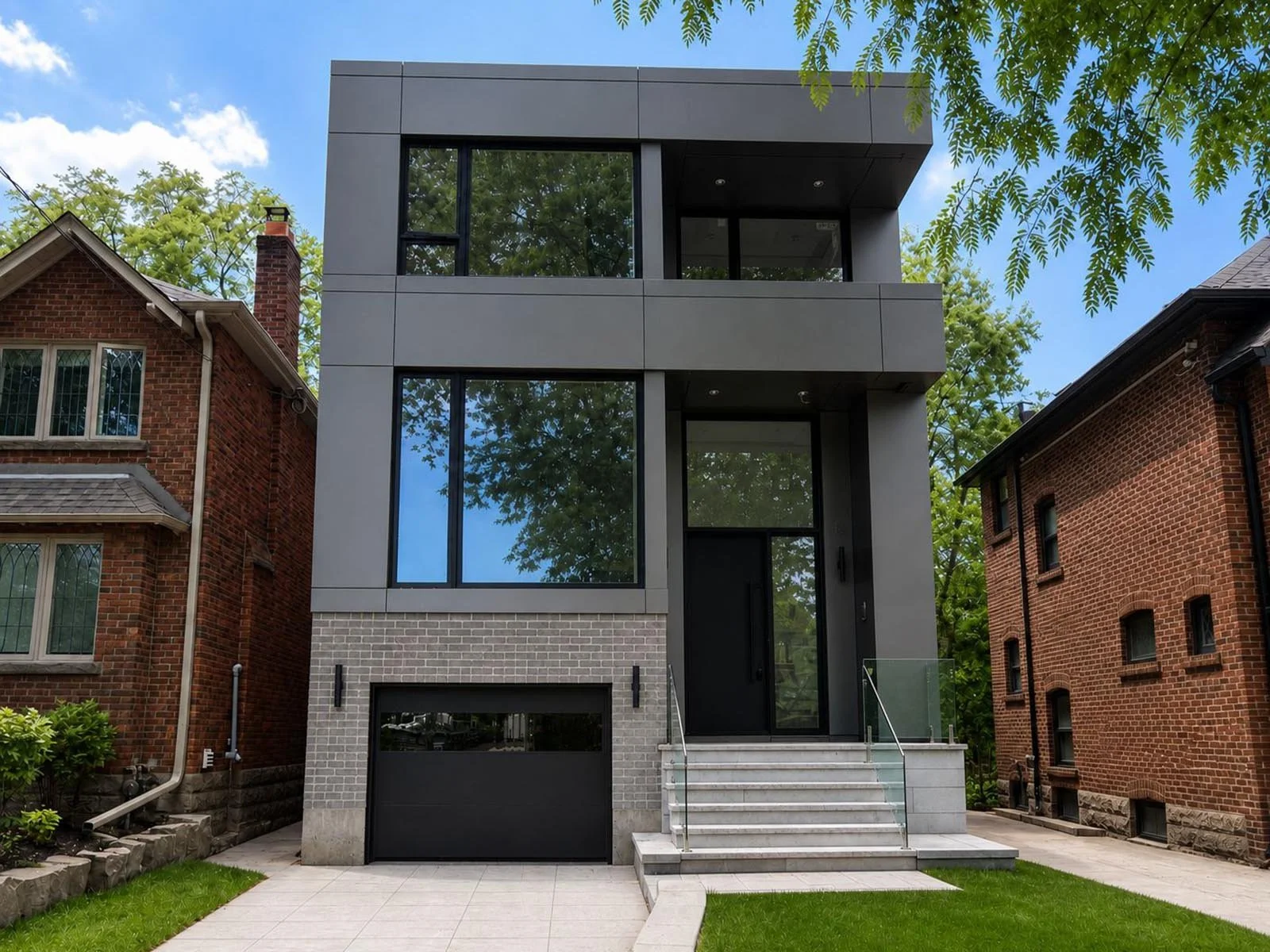Completed new build custom home in Markham, Ontario by Betterview Construction