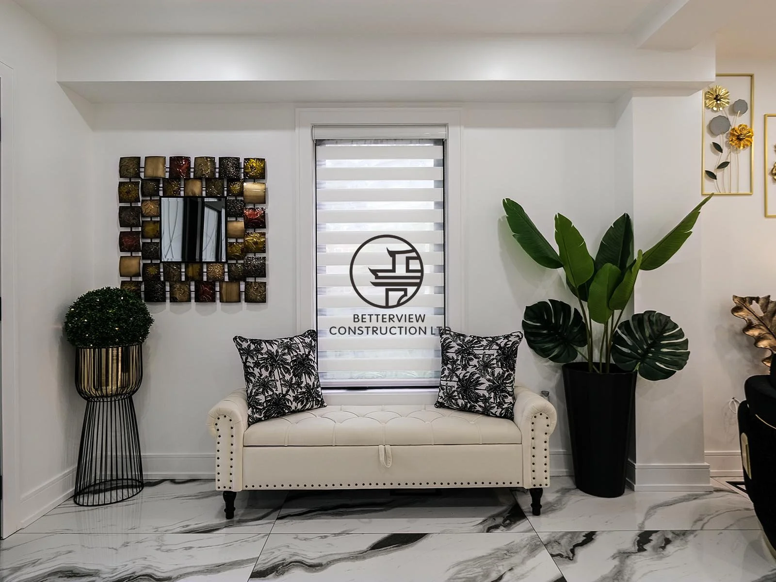 The completed interior of the home addition features clean architectural details, modern finishes, and a bright, welcoming atmosphere designed to complement the home's updated contemporary style.
