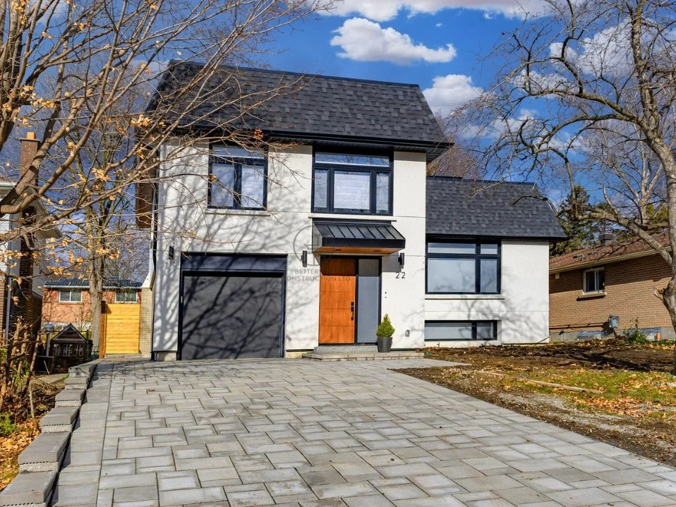 Completed new build custom home in Markham, Ontario by Betterview Construction