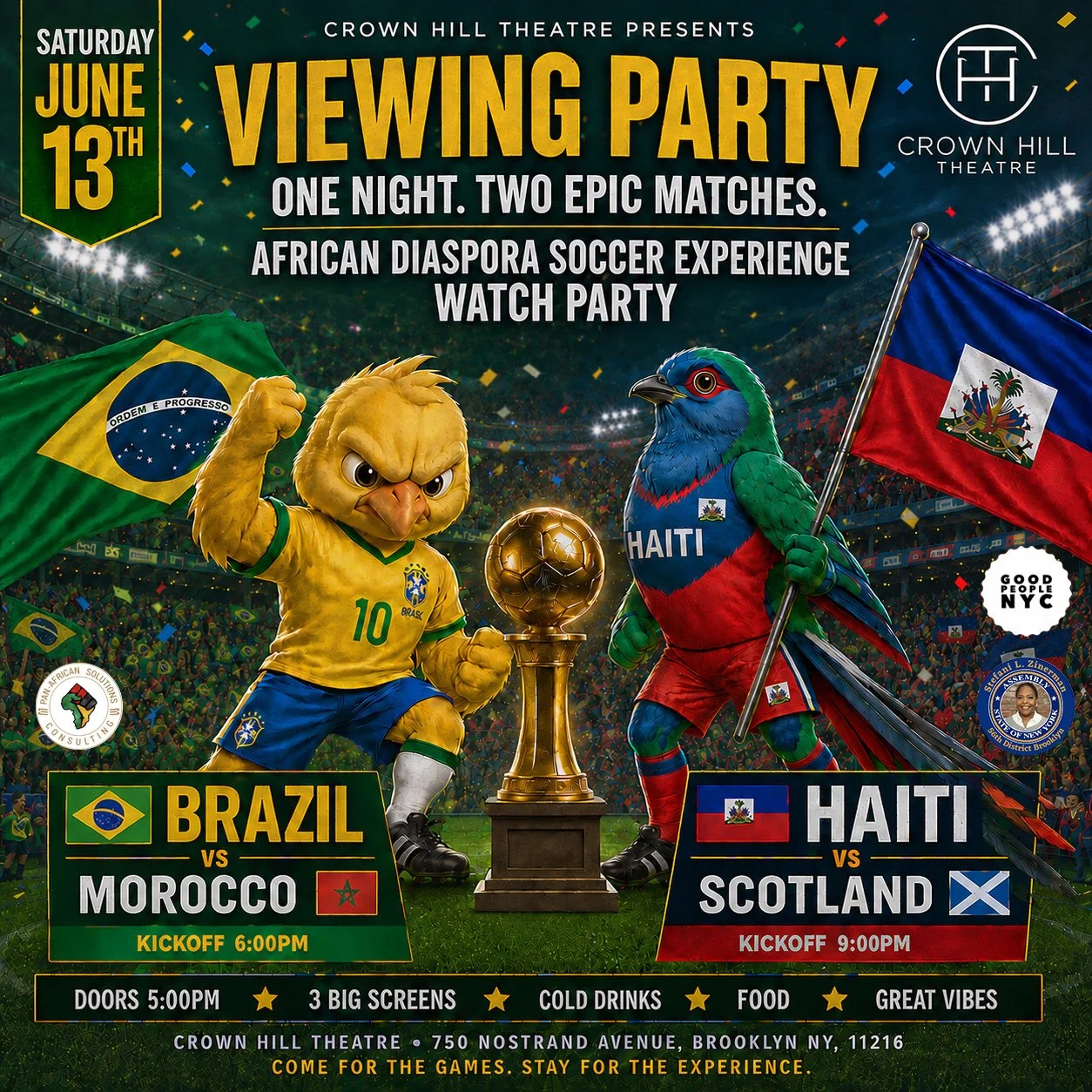 Brazil vs. Morocco + Haiti vs. Scotland