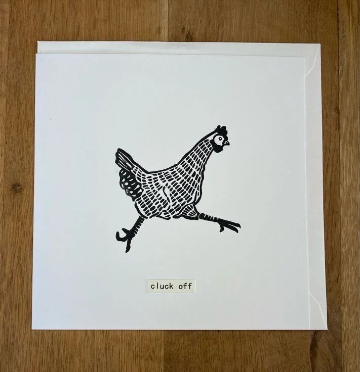 Handmade Humorous Chicken Card by Cara Design