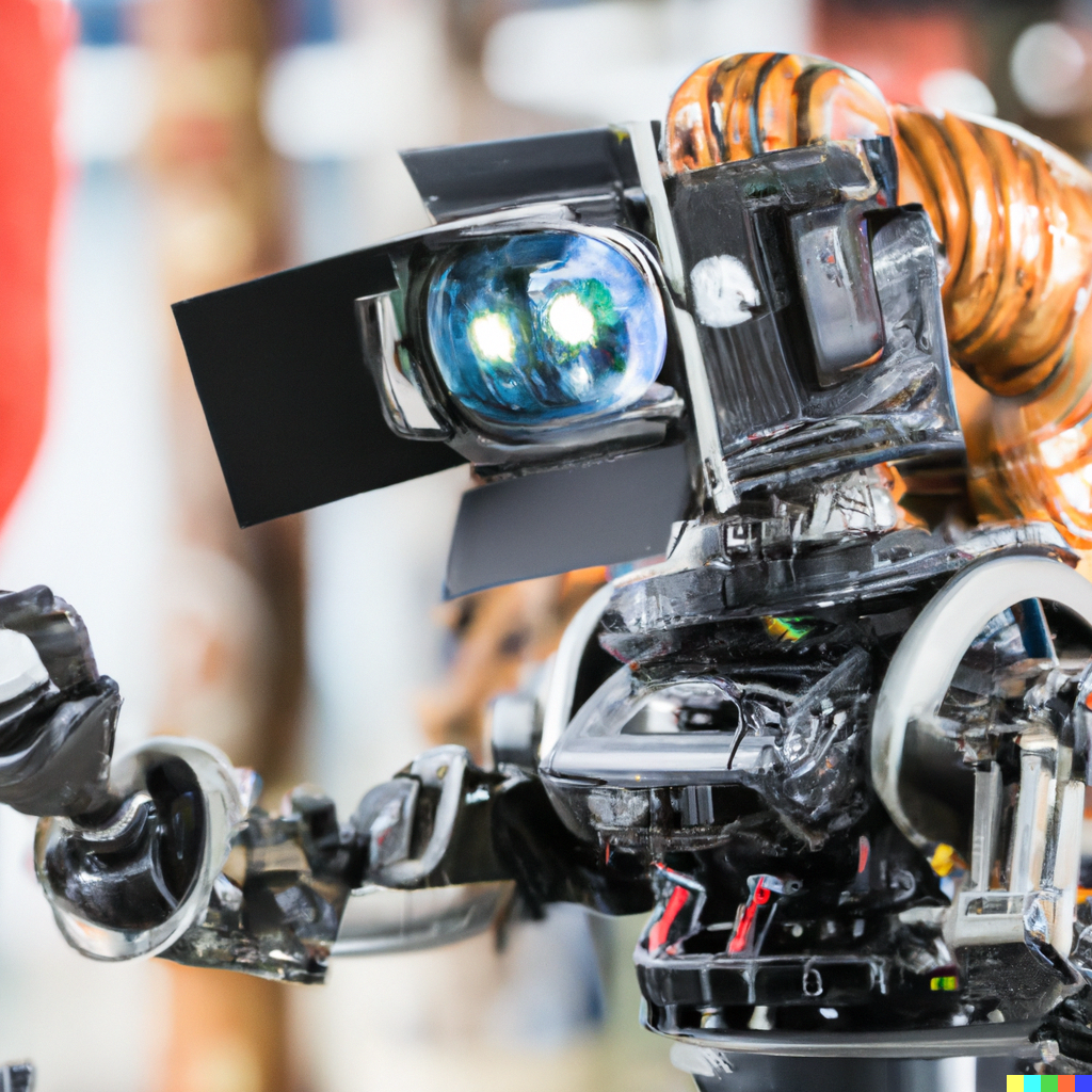 DALL·E 2022-12-26 18.22.07 - ai robot camera operator with a camera directing a movie on a film set.png