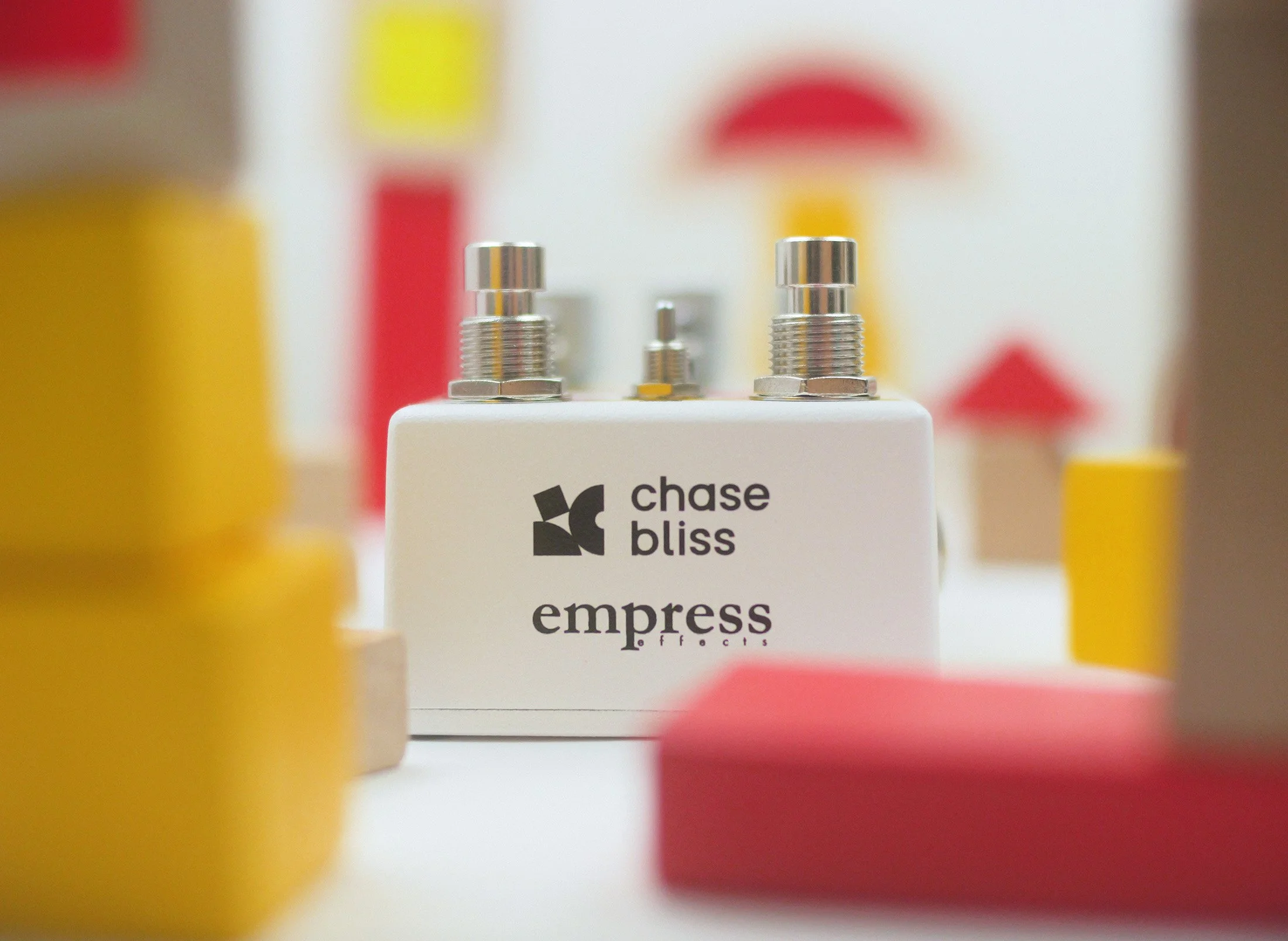 Front of effects pedal with Chase Bliss and Empress Effects logos.