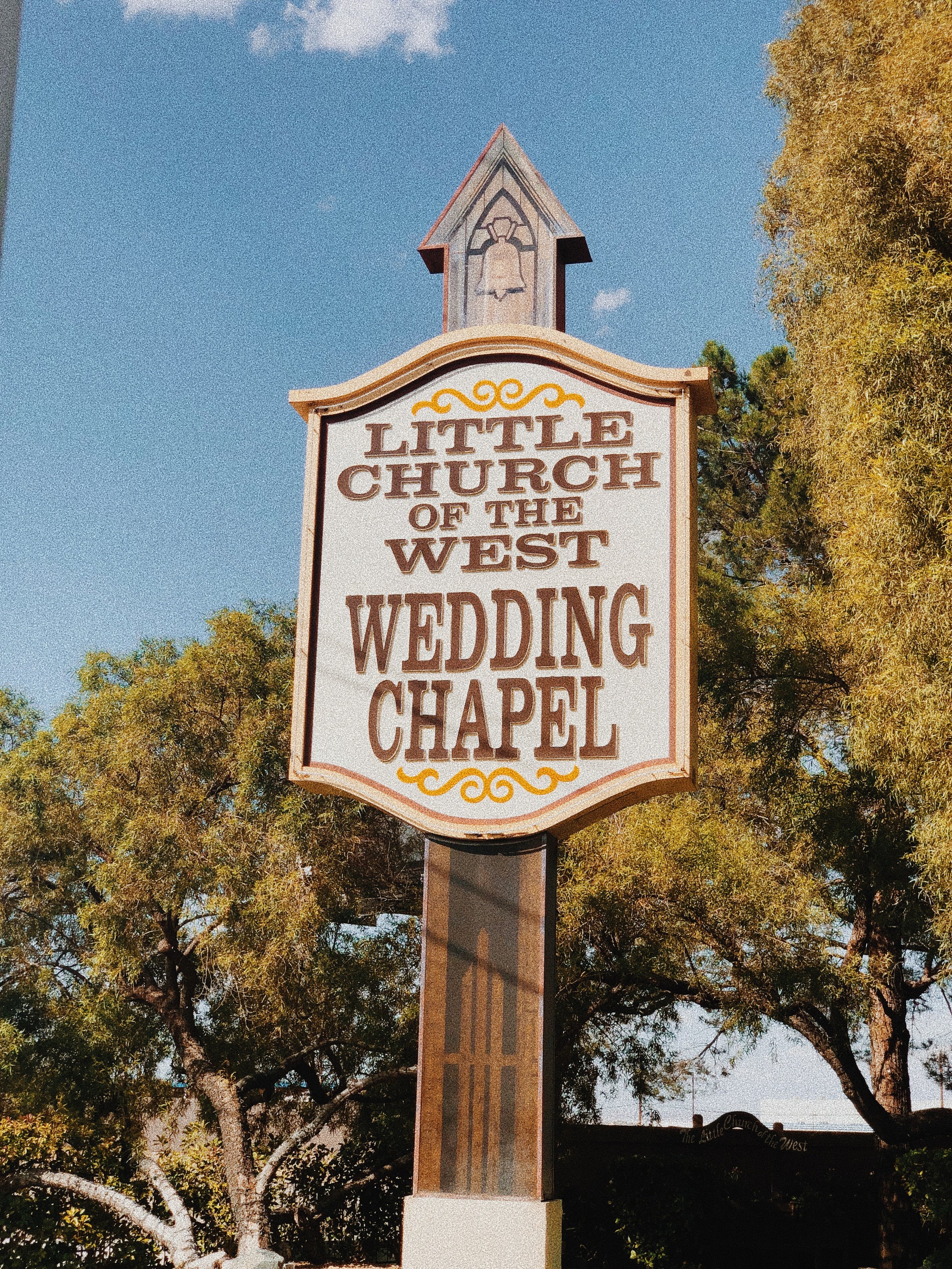 Little church of the west wedding chapel sign