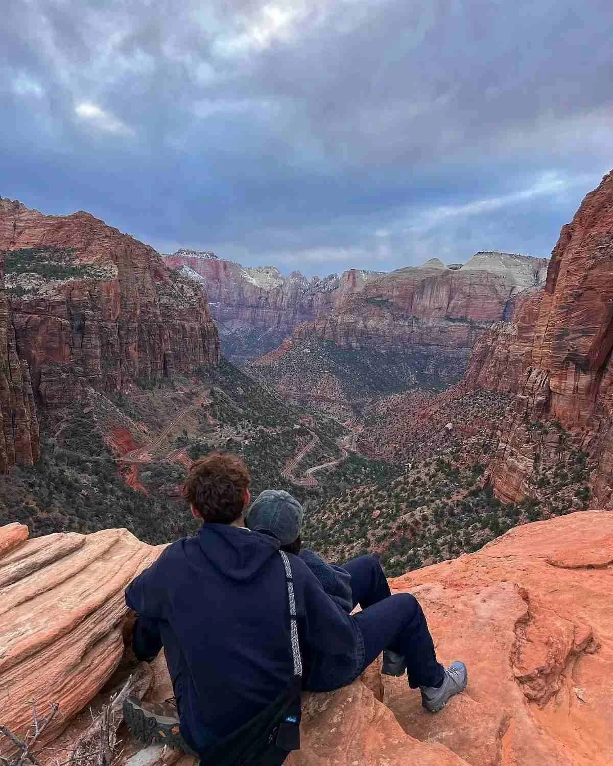 Man and Women staring in to the landscape
