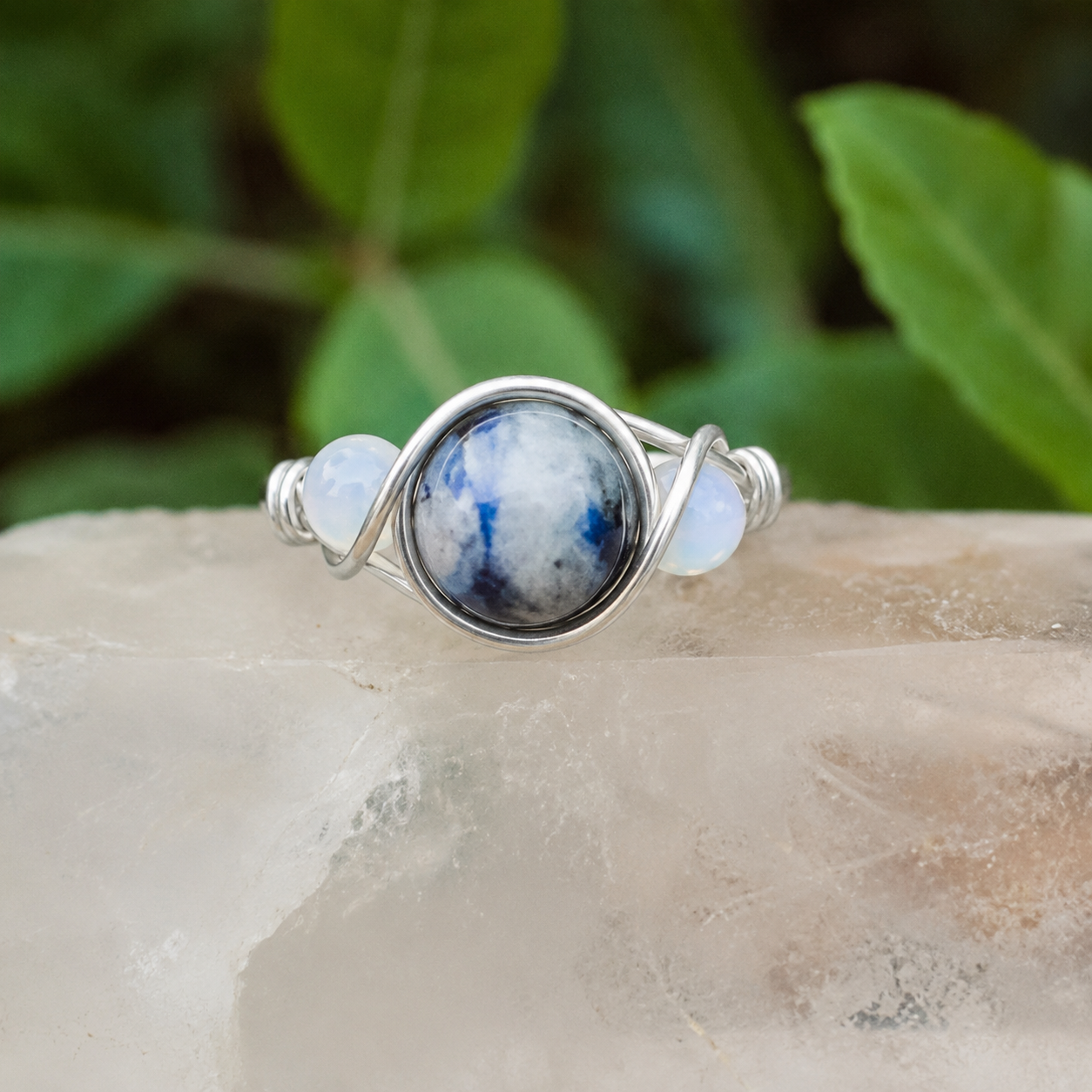 Sodalite + Opalite Ring