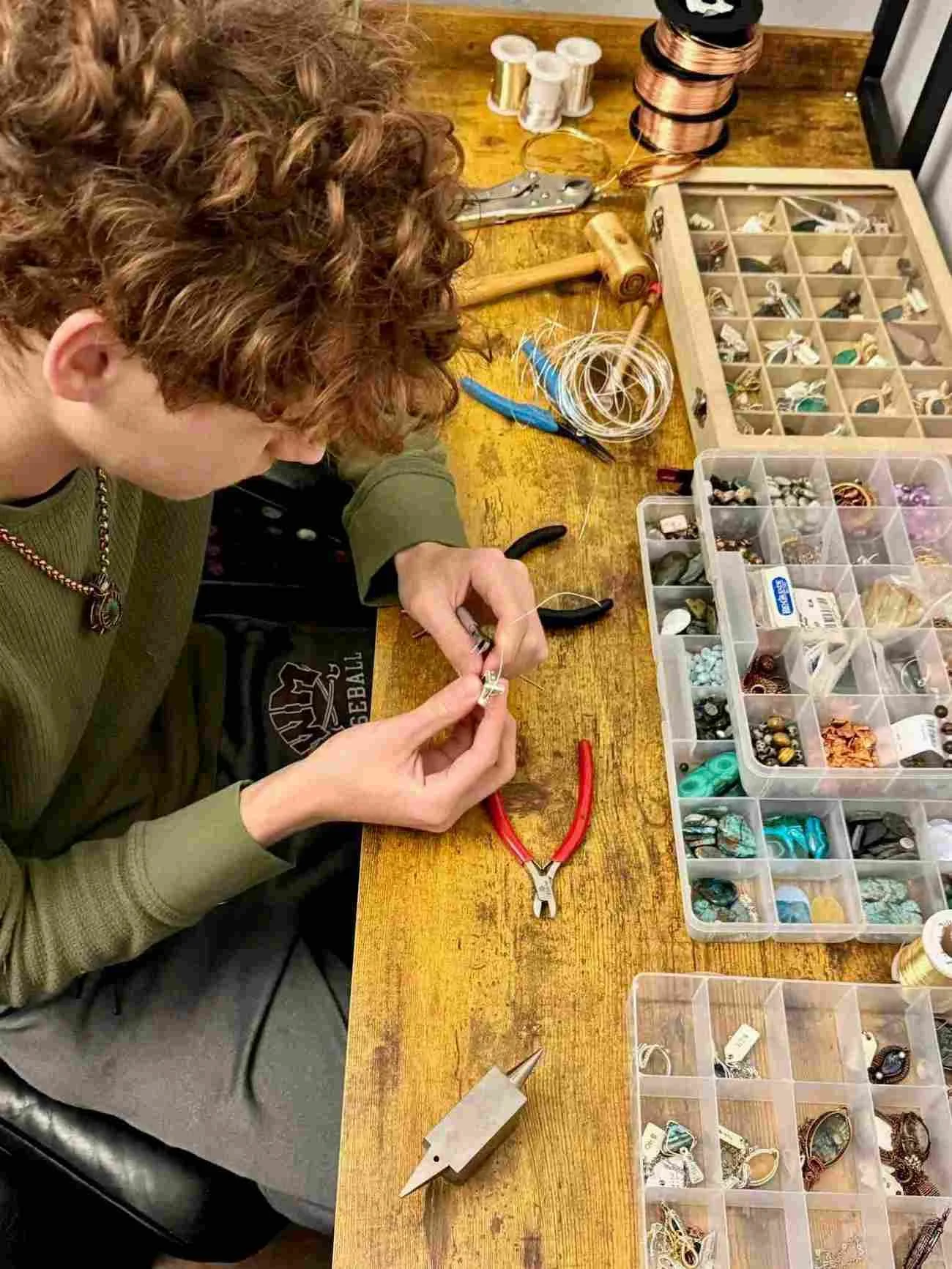 Crafting handmade jewelry with care