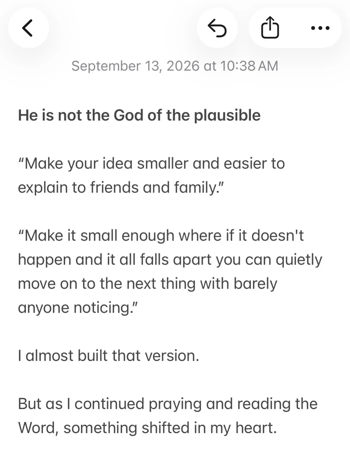 He is not the God of the plausible. 

Monday night September 21 I&rsquo;m hosting an online event called The Imaginarium where I&rsquo;ll be sharing what&rsquo;s next for my production company @firelightcreativep.

Comment IMAGINE and we&rsquo;ll sen