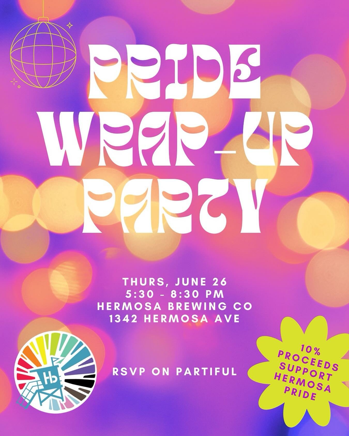 Grab dinner and/or drinks with us this Thursday at Hermosa Brew Co for our last event of Pride Month! We encourage you to don your disco duds and share any groovy song requests us as we end Pride Month with a boogie and bang!