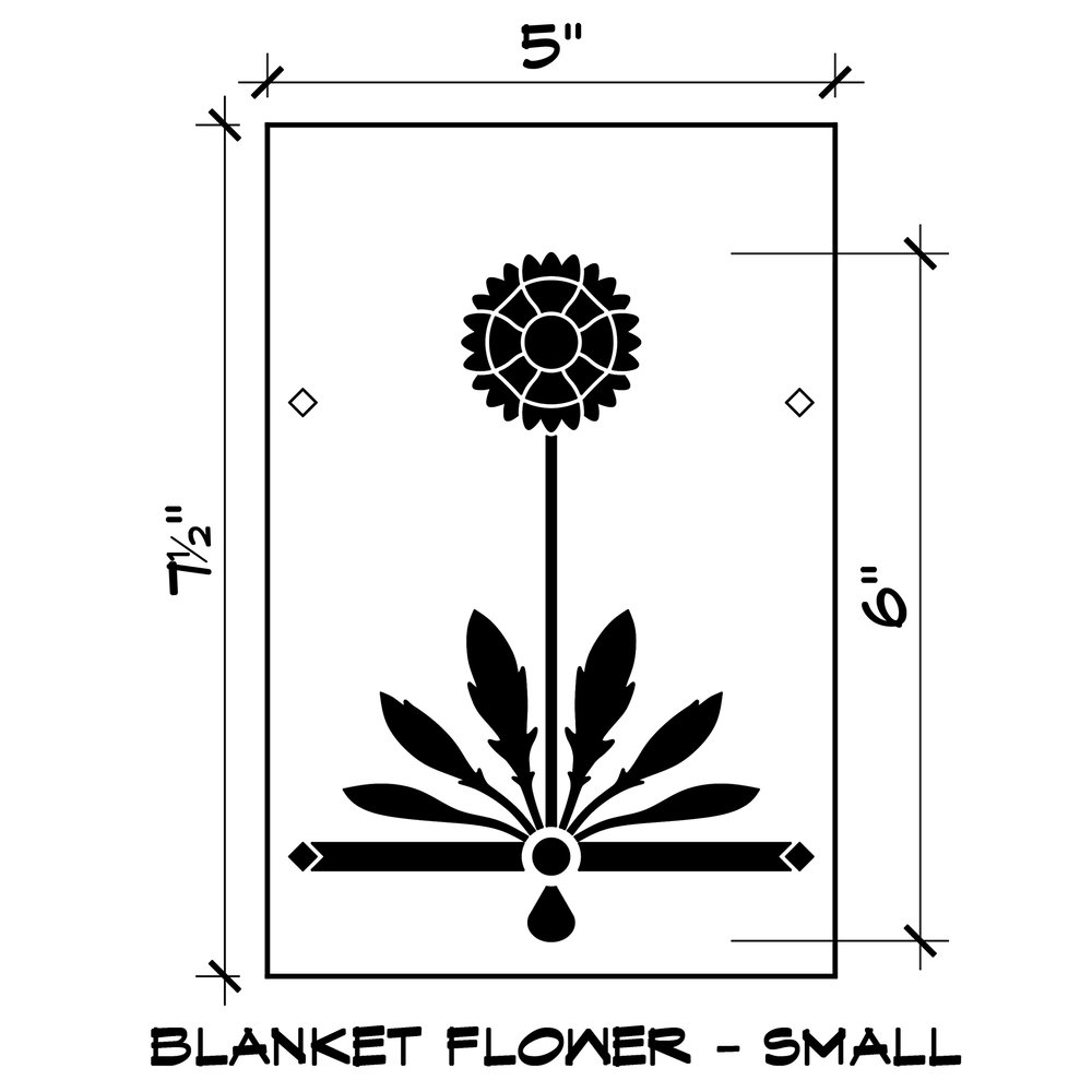 Blanket Flower Stencil