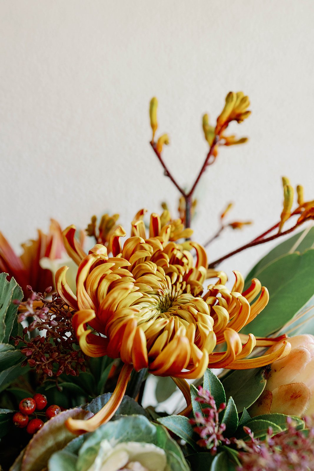 Thanksgiving Wrapped Flower Bouquet — J. Costello Designs