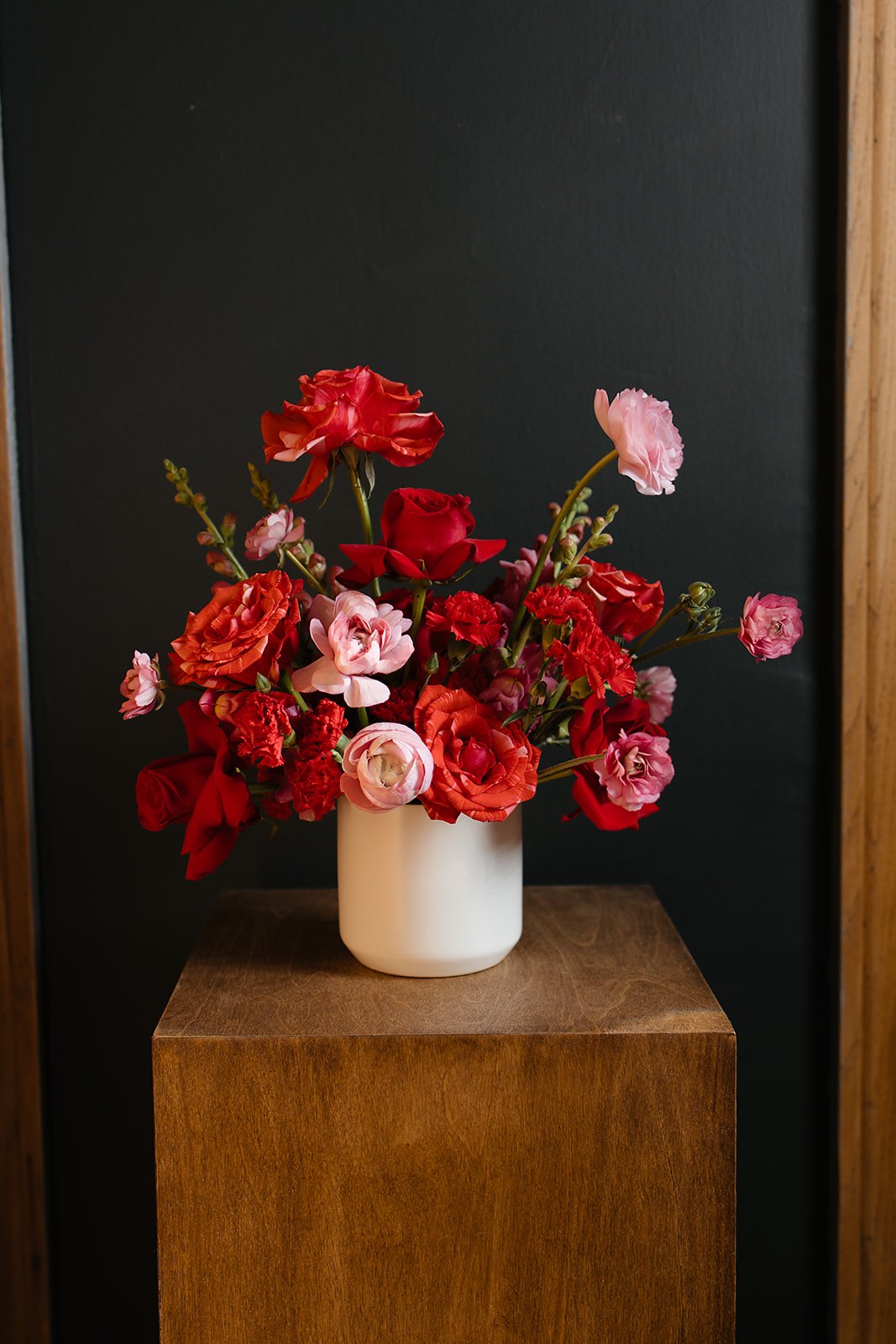 Valentine's Day Vase Flower Arrangement