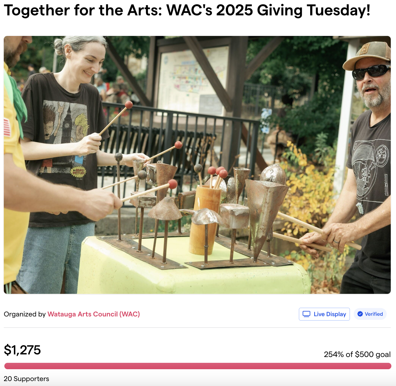 $1,200+ Raised for Giving Tuesday… THANK YOU!