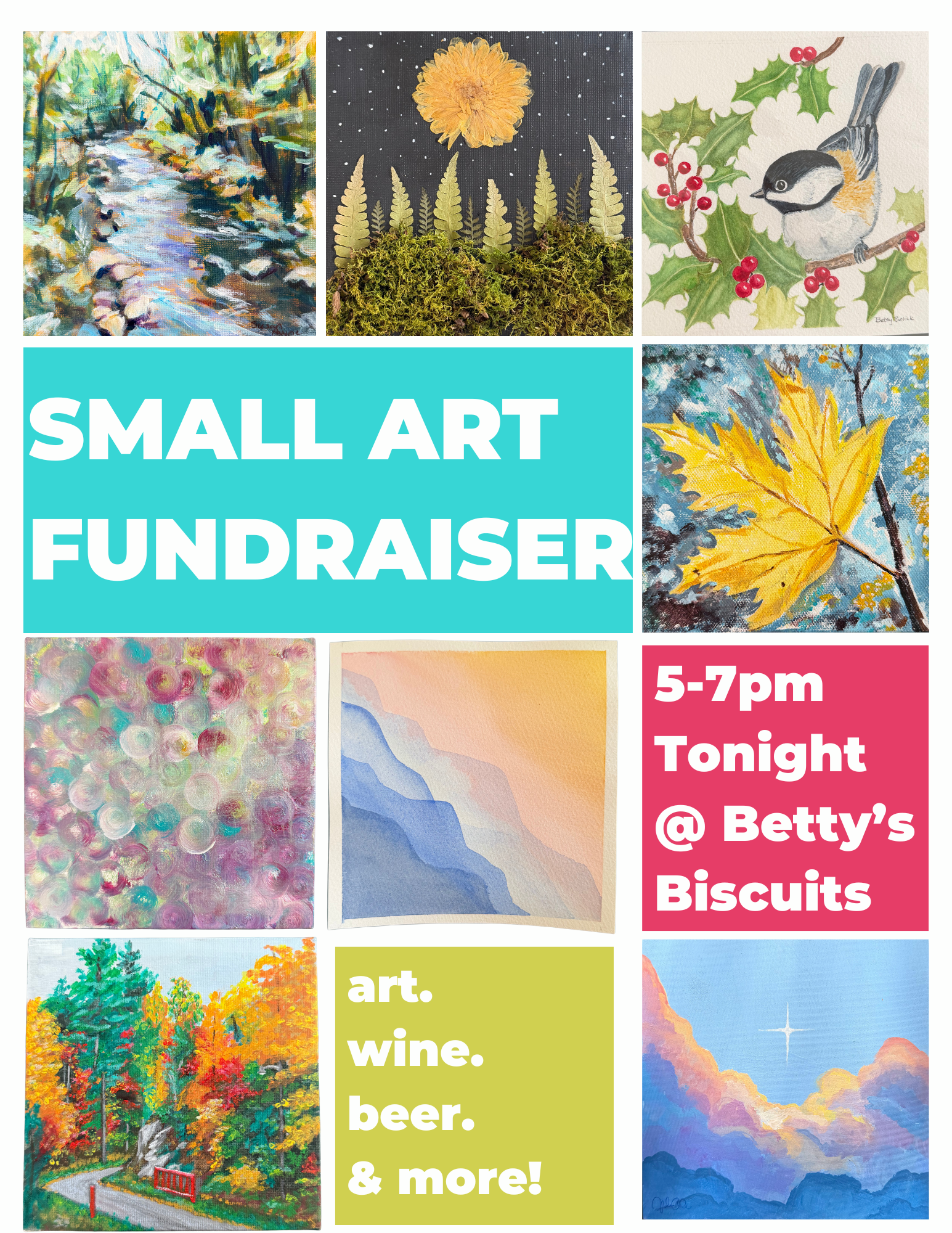 Small Art Fundraiser TONIGHT!