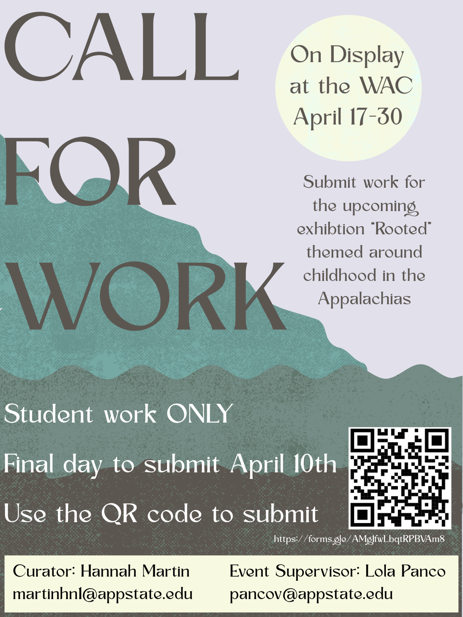 Call for Student Art: Rooted Exhibition