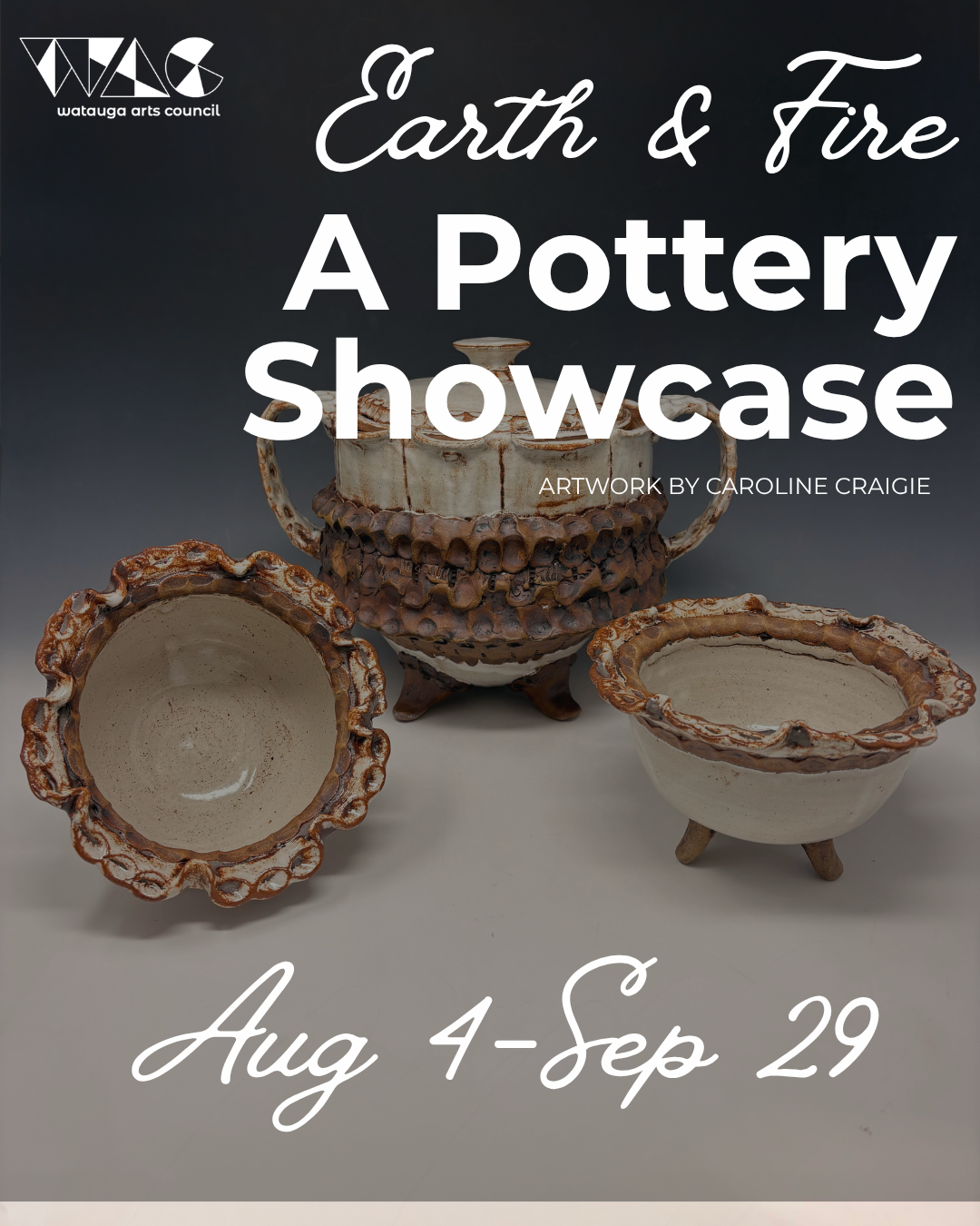 Earth &amp; Fire: A Pottery Showcase Reception on August 19th!