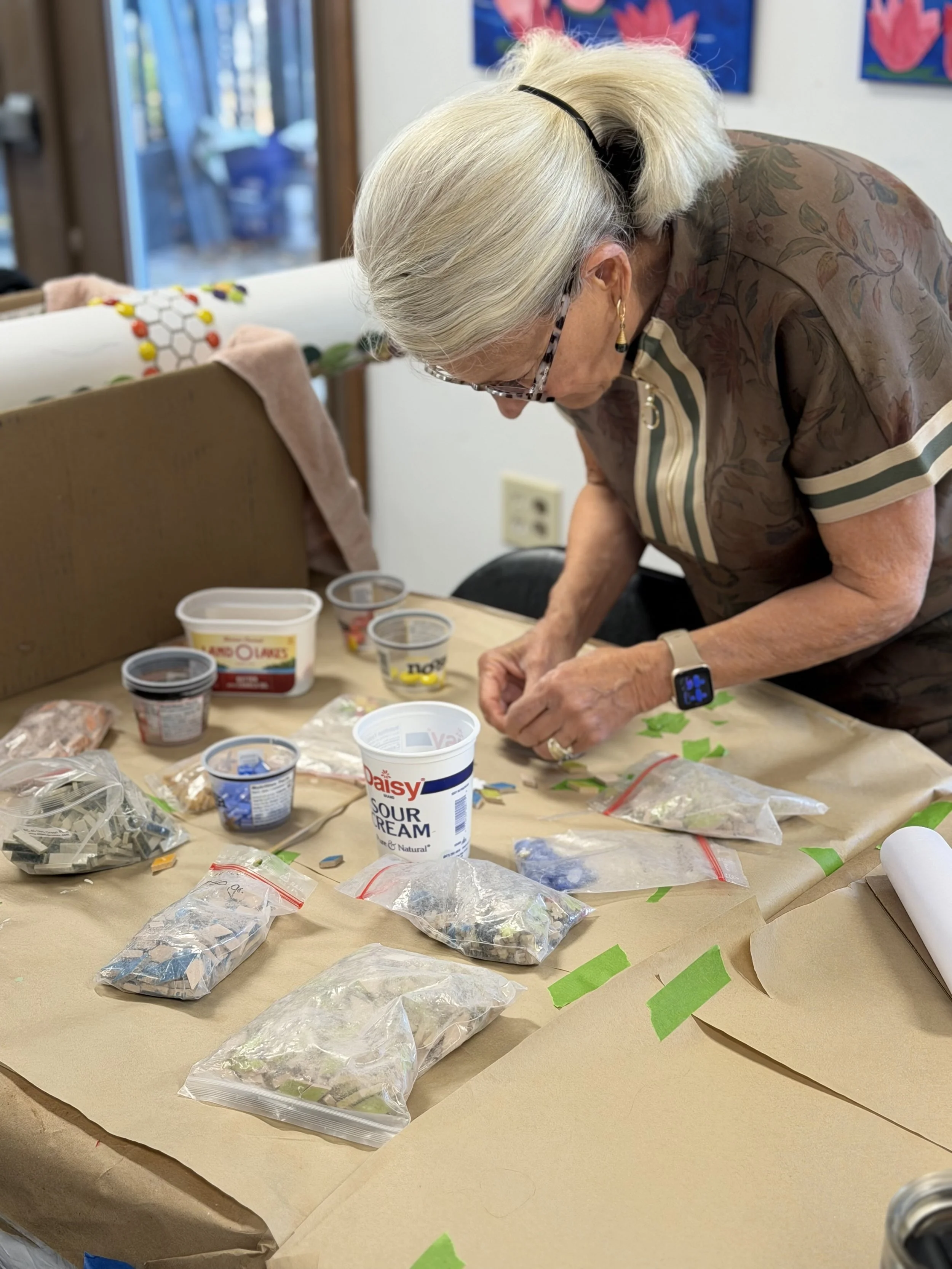 Students in Mosaic Class