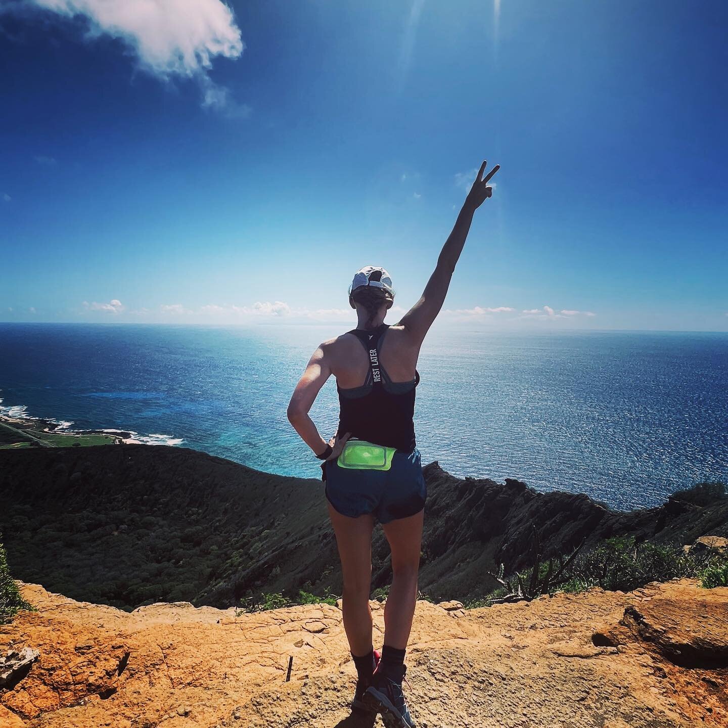 1,048 Steps 
Koko Head Crater, Honolulu Hawaii🌈
This hike was amazing for so many reasons. 🌋🥾🌅
-Biophilia, immersed in nature
-Movement, sweating it out 
-Pilgrimage, so many people all different races, ages, nations, coming together to conquer t