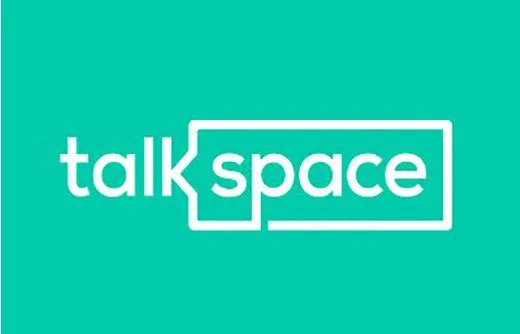 Talkspace logo on a teal background